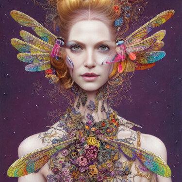 Цифровое искусство под названием "smirk of Dragonflies" - Kristina Ivanova, Подлинное произведение искусства, Цифровая живоп…