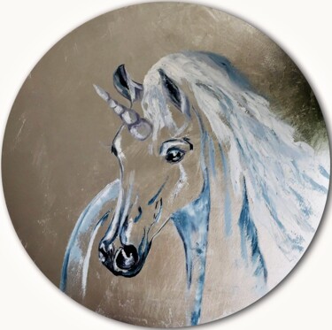 Peinture intitulée "Unicorn" par Kristina Kolesnikova, Œuvre d'art originale, Huile Monté sur Châssis en bois