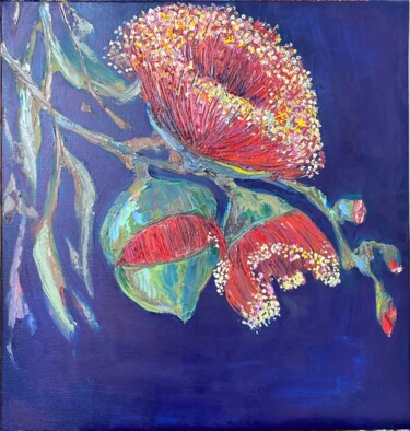 Malerei mit dem Titel "Eucalyptus" von Kristina Kolesnikova, Original-Kunstwerk, Öl