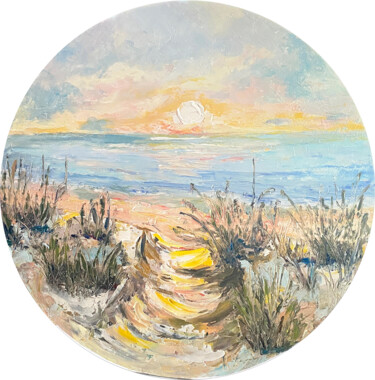 Painting titled "morning sea" by Kristina Kolesnikova, Original Artwork, Oil