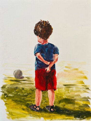 Pittura intitolato "My boy" da Kristina Kolesnikova, Opera d'arte originale, Olio