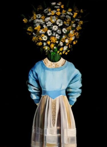 Картина под названием "She" - Kristina Likhovitskaya (Cris.Om), Подлинное произведение искусства, Масло