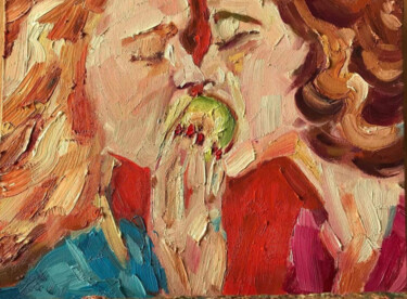 Painting titled "Amore" by Kristina Politidou, Original Artwork, Oil