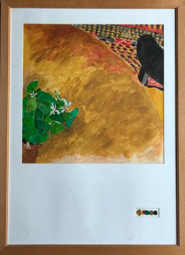 Картина под названием "Salle à manger" - Kristina Stalpaert, Подлинное произведение искусства, Акрил Установлен на картон