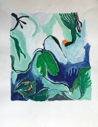 Peinture intitulée "Vegetaux" par Kristina Stalpaert, Œuvre d'art originale, Acrylique