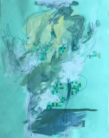 Painting titled "Ombre" by Kristina Stalpaert, Original Artwork, Acrylic