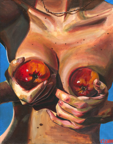Peinture intitulée "Дайте мне яблоко, и…" par Kristina Veshkina (Klem111), Œuvre d'art originale, Acrylique
