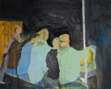 Malerei mit dem Titel "Lange Reihe" von Kristina Zerr, Original-Kunstwerk, Öl
