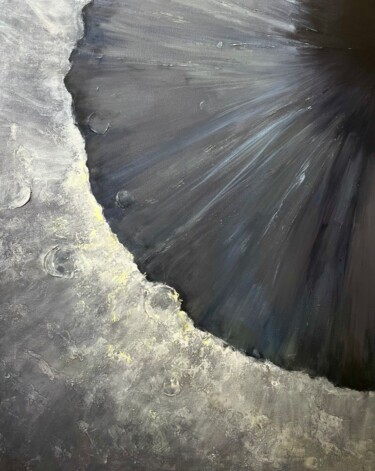 Painting titled "Moon's eye" by Kristina Zhigacheva, Original Artwork, Acrylic