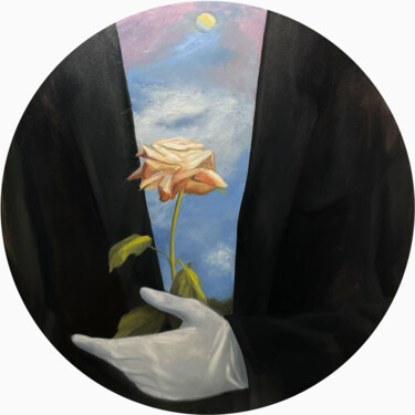 Pittura intitolato "Сlear sky" da Kristina Zhigacheva, Opera d'arte originale, Olio