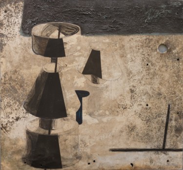 Painting titled "The Roof Quartet" by Kristine Abika, Original Artwork, Acrylic