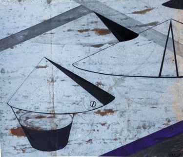 Painting titled "Landing" by Kristine Abika, Original Artwork, Acrylic