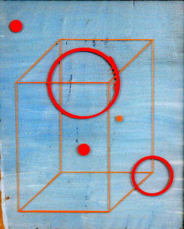 Schilderij getiteld "Equilibrium (Ethere…" door Kristopher Lionel, Origineel Kunstwerk, Olie Gemonteerd op Houten paneel