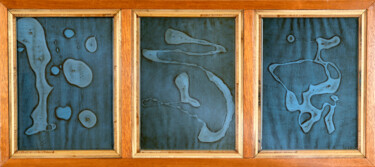 Escultura titulada "(id)eograms For Tra…" por Kristopher Lionel, Obra de arte original, Madera Montado en Panel de madera
