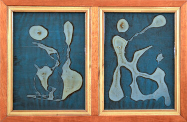 Γλυπτική με τίτλο "(id)eograms For Tra…" από Kristopher Lionel, Αυθεντικά έργα τέχνης, Ξύλο Τοποθετήθηκε στο Ξύλινο πάνελ