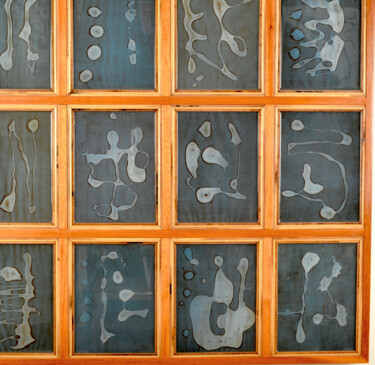 Sculpture titled "(id)eograms For Tra…" by Kristopher Lionel, Original Artwork, Wood Mounted on Wood Panel