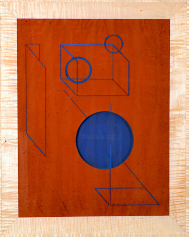 Schilderij getiteld "Ethereal Structure…" door Kristopher Lionel, Origineel Kunstwerk, Hars Gemonteerd op Houten paneel