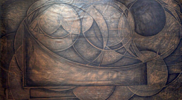 Dibujo titulada "Under the Skin (Vei…" por Kristopher Lionel, Obra de arte original, Carbón Montado en Panel de madera