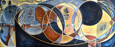 Peinture intitulée "The Sea (Veiled Sur…" par Kristopher Lionel, Œuvre d'art originale, Huile Monté sur Panneau de bois