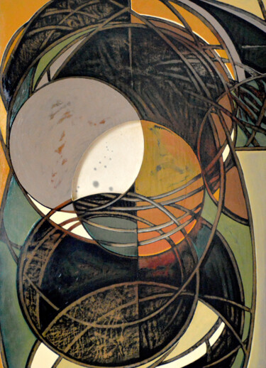 제목이 "Disentangling (Veil…"인 미술작품 Kristopher Lionel로, 원작, 기름 목재 패널에 장착됨