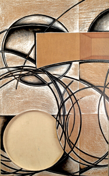 Malerei mit dem Titel "Tangibly Illusive (…" von Kristopher Lionel, Original-Kunstwerk, Kohle Auf Holzplatte montiert