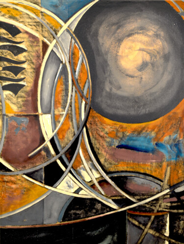 「As Water Gives Rise…」というタイトルの絵画 Kristopher Lionelによって, オリジナルのアートワーク, オイル ウッドパネルにマウント
