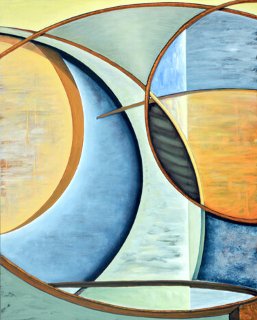 Картина под названием "All Is Balanced Upo…" - Kristopher Lionel, Подлинное произведение искусства, Масло Установлен на Дере…