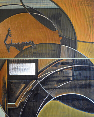 Peinture intitulée "Thin Green Line" par Kristopher Lionel, Œuvre d'art originale, Huile Monté sur Panneau de bois