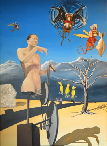 Картина под названием "Three Little Birds…" - Kristopher Lionel, Подлинное произведение искусства, Масло