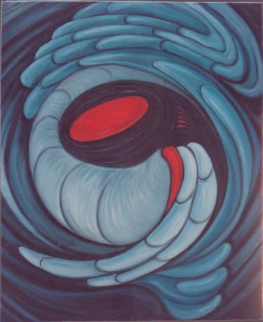 Peinture intitulée "CALDERA" par Kristyan Boutier, Œuvre d'art originale, Huile Monté sur Châssis en bois