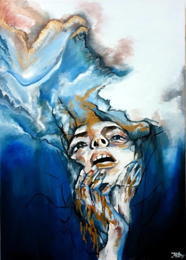 Pintura titulada "Merger" por Salaman Krisztina, Obra de arte original, Oleo
