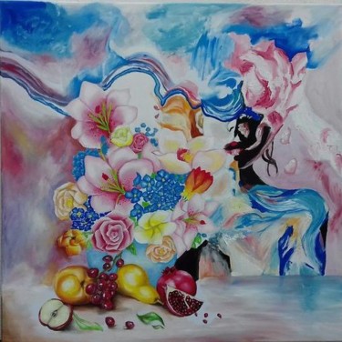 Pintura titulada "Spring illusion" por Salaman Krisztina, Obra de arte original, Oleo