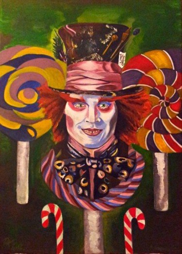 Painting titled "Mad Lollypop" by Krisztina Papp, Original Artwork
