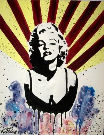 Painting titled "Marilyn Monroe" by Krisztina Papp, Original Artwork, Oil