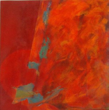 Painting titled "Open Red" by Kristel Van Rumste / Krivru, Original Artwork