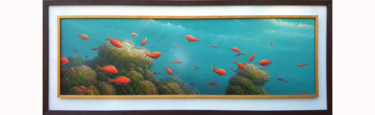 Картина под названием "Красные рыбки" - Дамир Кривенко, Подлинное произведение искусства, Масло