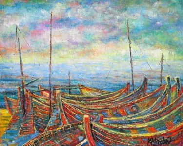 Painting titled "Coast" by Krassimir Mirchev, Original Artwork