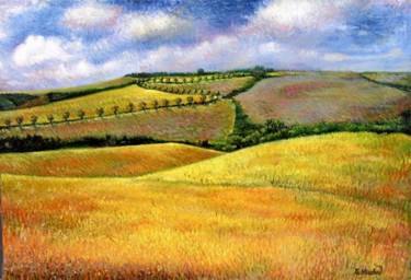 Painting titled "Landscape" by Krassimir Mirchev, Original Artwork