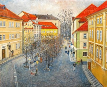 Malerei mit dem Titel "Square" von Krassimir Mirchev, Original-Kunstwerk