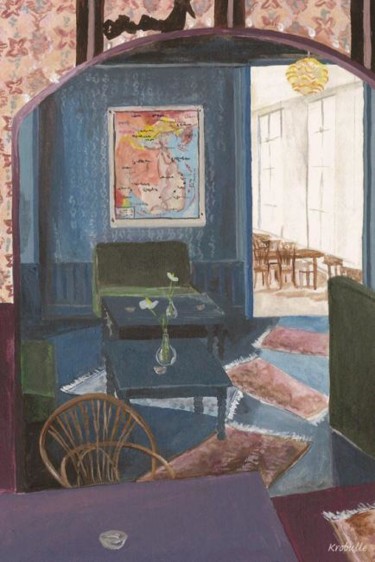 Картина под названием "ambiance petit salo…" - Krobulle, Подлинное произведение искусства