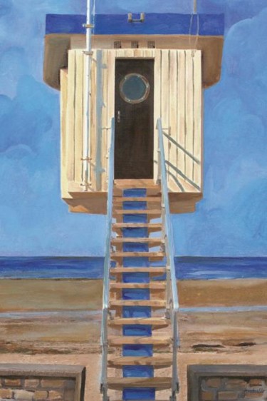 Peinture intitulée "vue sur mer été36" par Krobulle, Œuvre d'art originale