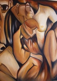 Pintura intitulada "o grito" por Ana Balegas, Obras de arte originais