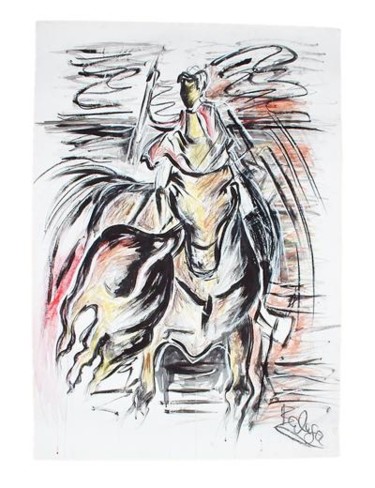 Pintura intitulada "toureiro" por Ana Balegas, Obras de arte originais