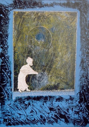 Painting titled "Poussières d'étoiles" by Agnan Kroichvili, Original Artwork, Acrylic Mounted on Wood Stretcher frame