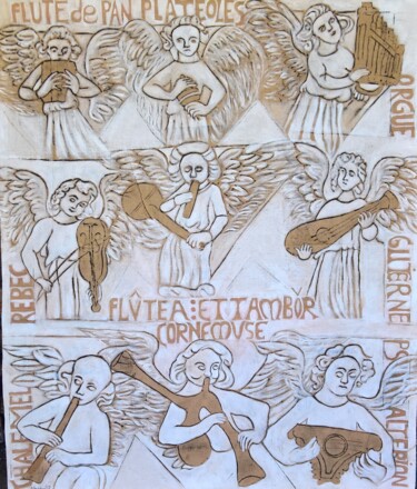 제목이 "Les anges florissan…"인 미술작품 Agnan Kroichvili로, 원작, 아크릴