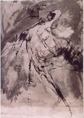 Pittura intitolato "Oiseau fait main" da Agnan Kroichvili, Opera d'arte originale, Olio
