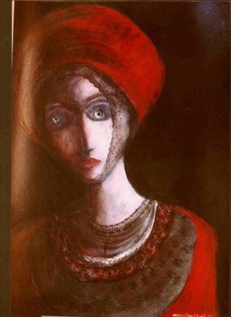 Peinture intitulée "Dame de cour" par Agnan Kroichvili, Œuvre d'art originale