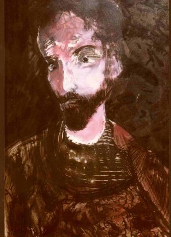 Peinture intitulée "Homme à la tunique…" par Agnan Kroichvili, Œuvre d'art originale