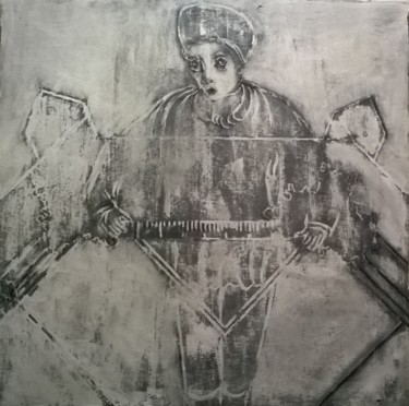 Картина под названием "Centre" - Agnan Kroichvili, Подлинное произведение искусства, Акрил Установлен на Деревянная рама для…