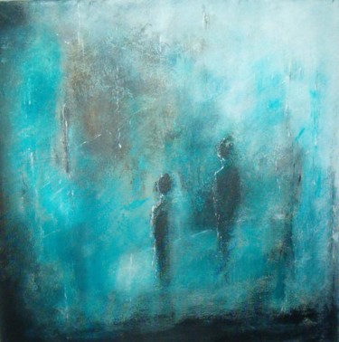 Painting titled "vinter" by Maja Kronblad, Original Artwork